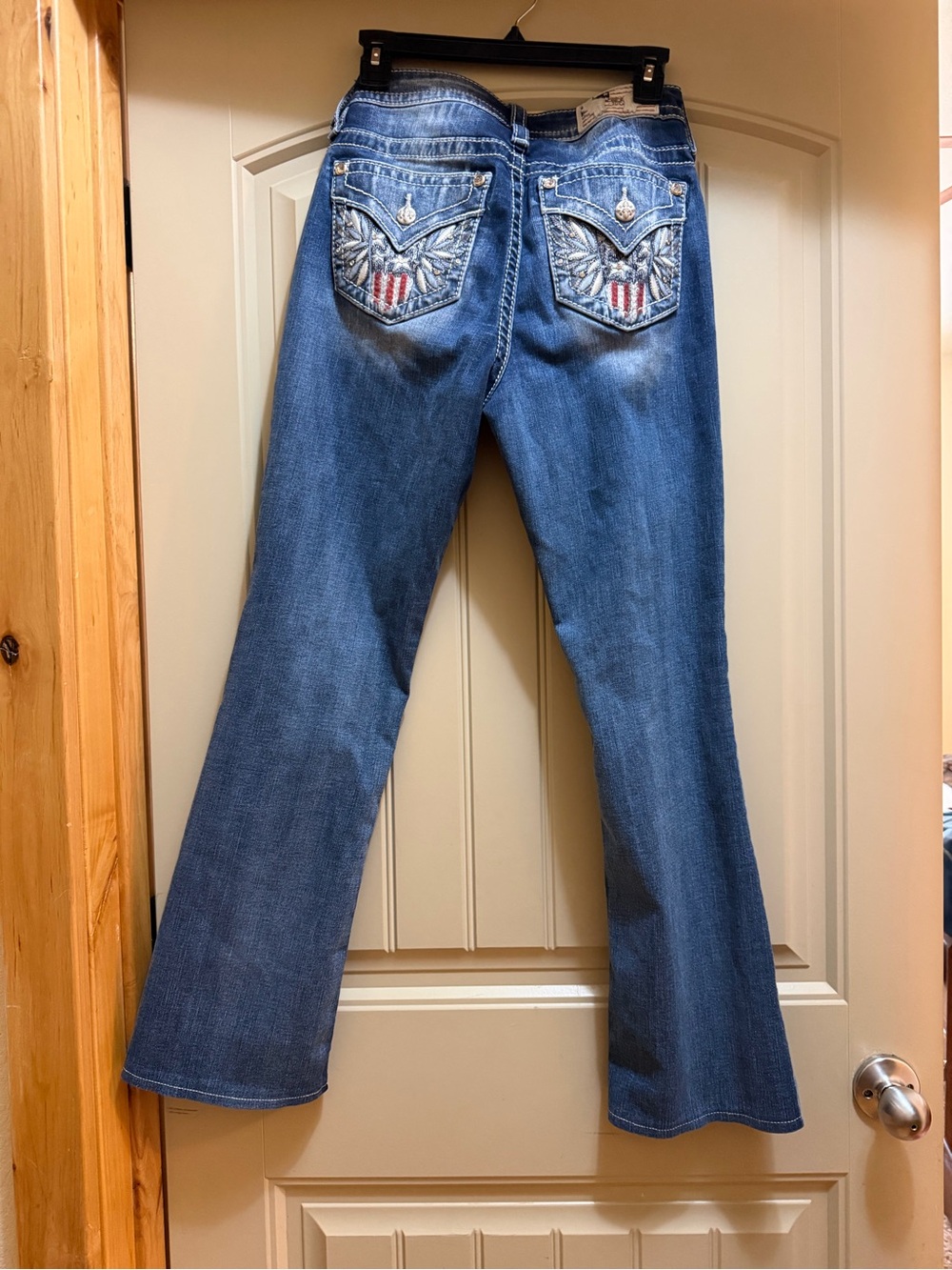 Miss Me Blue Embroidered Back-Pocket Women’s Jeans